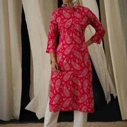 Anouk Women Floral Printed Thread Work Kurta-image-25