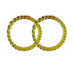 HALLO Yellow Plastic Bangle-10