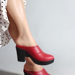 Stylestry Girls Synthetic Patent Block Pump Heels-picture-3