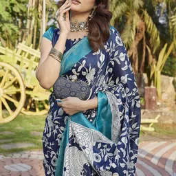KALINI Floral Silk Blend Saree-27
