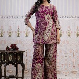 Anouk Rustic Women Floral Printed Regular Pure Cotton Kurta with Trousers-image-26