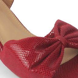 Tresmode TRENTON Open Toe Textured Block Heel Bow Sandals image 4