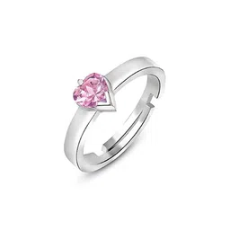 Moneekar Jewels Silver Cubic Zirconia Finger Ring-32