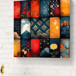 Livin'luxe Red & Orange Floral & Botanical Printed Canvas Wall Art-image-30
