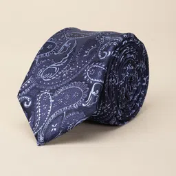 Louis Philippe Men Woven Design Embroidered Tie-image-24