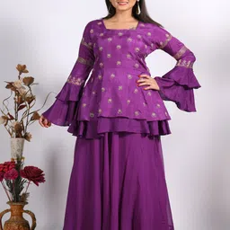 Morchari Embroidered Top With Maxi Skirt-image-55