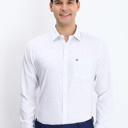Allen Solly Men Spread Collar Micro Ditsy Printed Cotton Slim Fit Formal Shirt-image-43