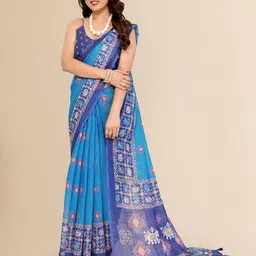 Moda Rapido Bandhani Linen Blend Saree-image-43