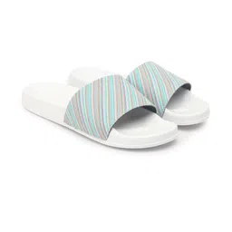 Monoction Women White Flat Sliders-image-98