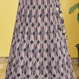 DIVASTRI Embroidered Sequinned Semi-Stitched Lehenga & Unstitched Blouse With Dupatta image 5