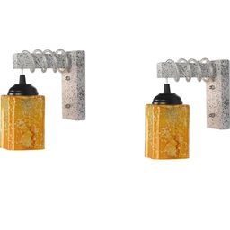 SOMIL Yellow Glass Cylinder Printed Wall Lamps-image-46