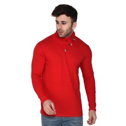 BEYOU FASHION High Neck Long Sleeves Slim Fit T-shirt-image-72