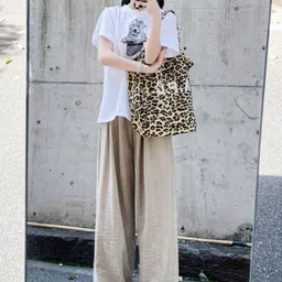 all about you Women Relaxed Fit Mid-Rise Easy Wash Korean Pants-image-59