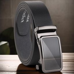 The Roadster Lifestyle Co. Men Textured Leather Formal Belt AEXO-129-BL-picture-7