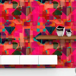 ArtzFolio Printed UV-Resistant Anti-Bacterial Bauhaus Pattern StripesPeel & Stick Wallpaper-image-71