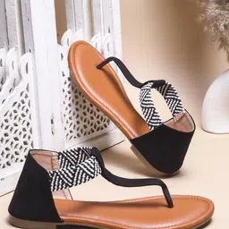 TRYME Women Ethnic Open Toe Flats-picture-18