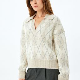 Koton Women Self Design Shirt Collar Pullover-image-97