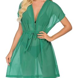 Dahr Green Georgette Nightdress-image-65