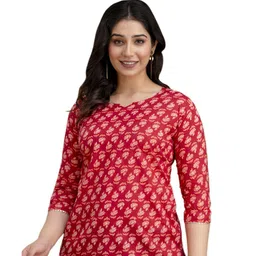 BAESD Floral Print Sweetheart Neck Cotton Top-picture-40