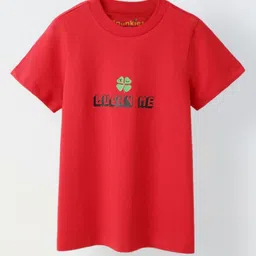 SPUNKIES Boys Typography Printed Round Neck Cotton T-shirt-image-72