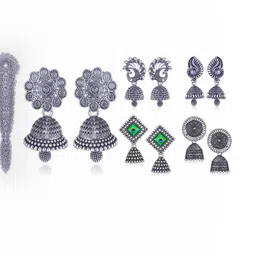Sangria Silver-Plated Alloy Earrings-48
