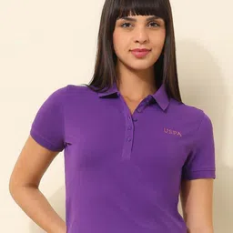 U.S. Polo Assn. Women Polo Collar Regular Fit T-shirt-picture-51