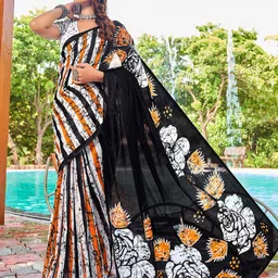 Pandadi Saree Floral Printed Bagru Sarees-picture-7
