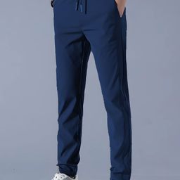SYMVI Men DryFIT Mid-Rise Track Pants With Zipper Pocket-image-1