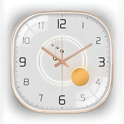 Star work White & Grey Analogue Contemporary Wall Clock-8