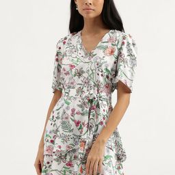 United Colors of Benetton Floral Print A-Line Mini Dress-image-63
