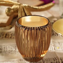 Pure Home and Living Gold-Toned Glass Candle Holder-image-78