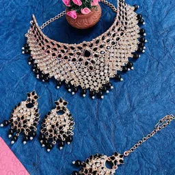 VATSALYA creation Women Black Jewellery Set-image-65