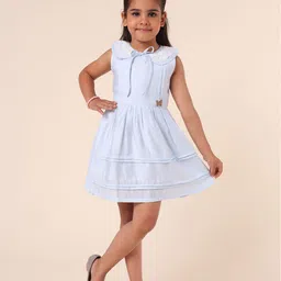 PINK MERMAID Girls Peter Pan Collar Fit & Flare Dress-image-48
