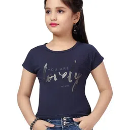 Lei-Chie Girls Typography Printed Extended Sleeves T-shirt-picture-18