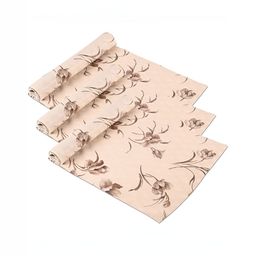RUBOXA Cream Colored & Brown 3 Pieces Printed Shelf Liner-picture-17