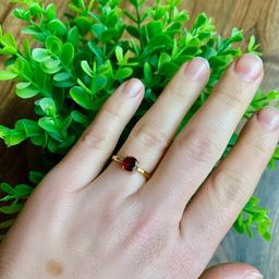 GenZcomplex Brass Garnet Finger Ring-image-19