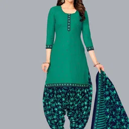 Simmu Floral Printed Pure Cotton Unstitched Dress Material-picture-0