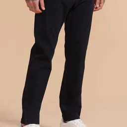 WROGN Men Solid Mid-Rise Slim Fit Trousers-image-68