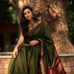 Anjaneya Sarees Zari Banarasi Saree-image-100