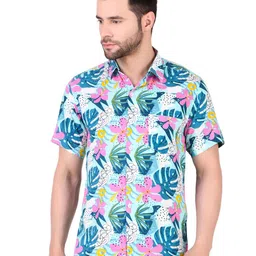 ACCOX Men Multicoloured Floral Casual Shirt-image-9