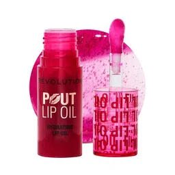 Makeup Revolution London Pout Hydrating Lip Oil With Vitamin E - 3 ml - Cherry Red-78