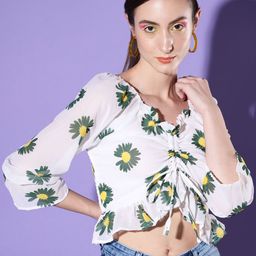 BUY NEW TREND Women Floral Printed Crop Top-image-88