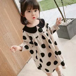 StyleCast x Revolte Girls Polka Dots Peter Pan Collar Cotton A-Line Dress-47