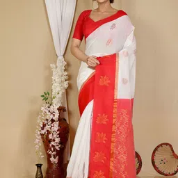DipDiya Kakin Woven Design Zari Taant Saree-image-79