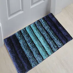 RISH Blue & Navy-Blue Striped Rectangular Doormats-38