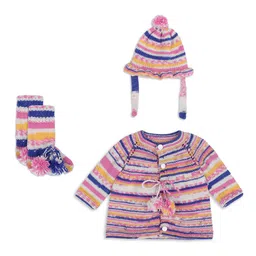 latest dresses Striped Woollen Dress-image-1