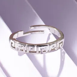 SALTY Women & Girls Princess Silver Adjustable Finger Ring-image-36