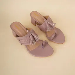 Rubeezz Block Heel Sandals with Tassels-picture-43
