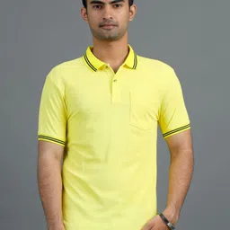ECOLINE Clothing Men Antimicrobial Solid Polo Collar T-shirt-image-2