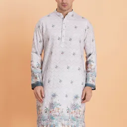 SG LEMAN Men Quirky Printed Thread Work Kurta-image-48